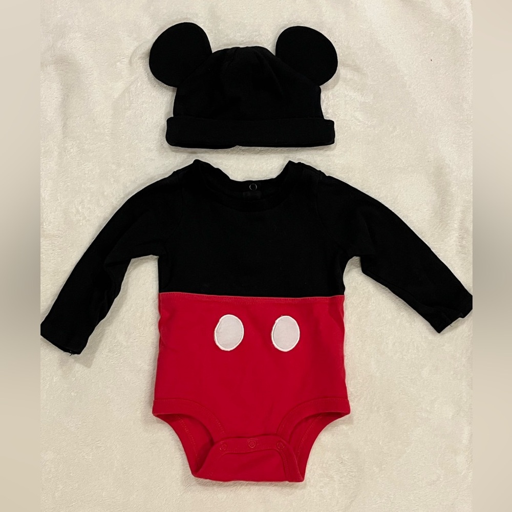 Disney Baby Mickey Onesie and Cap